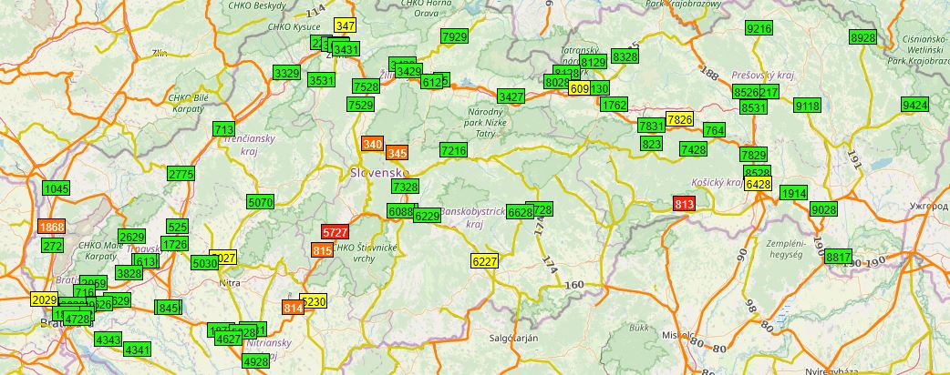 Mapa Polohy Vlakov Mapa Polohy Vlakov